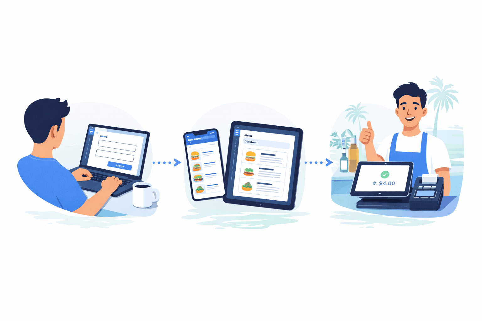 AirPOS 3-step onboarding flow